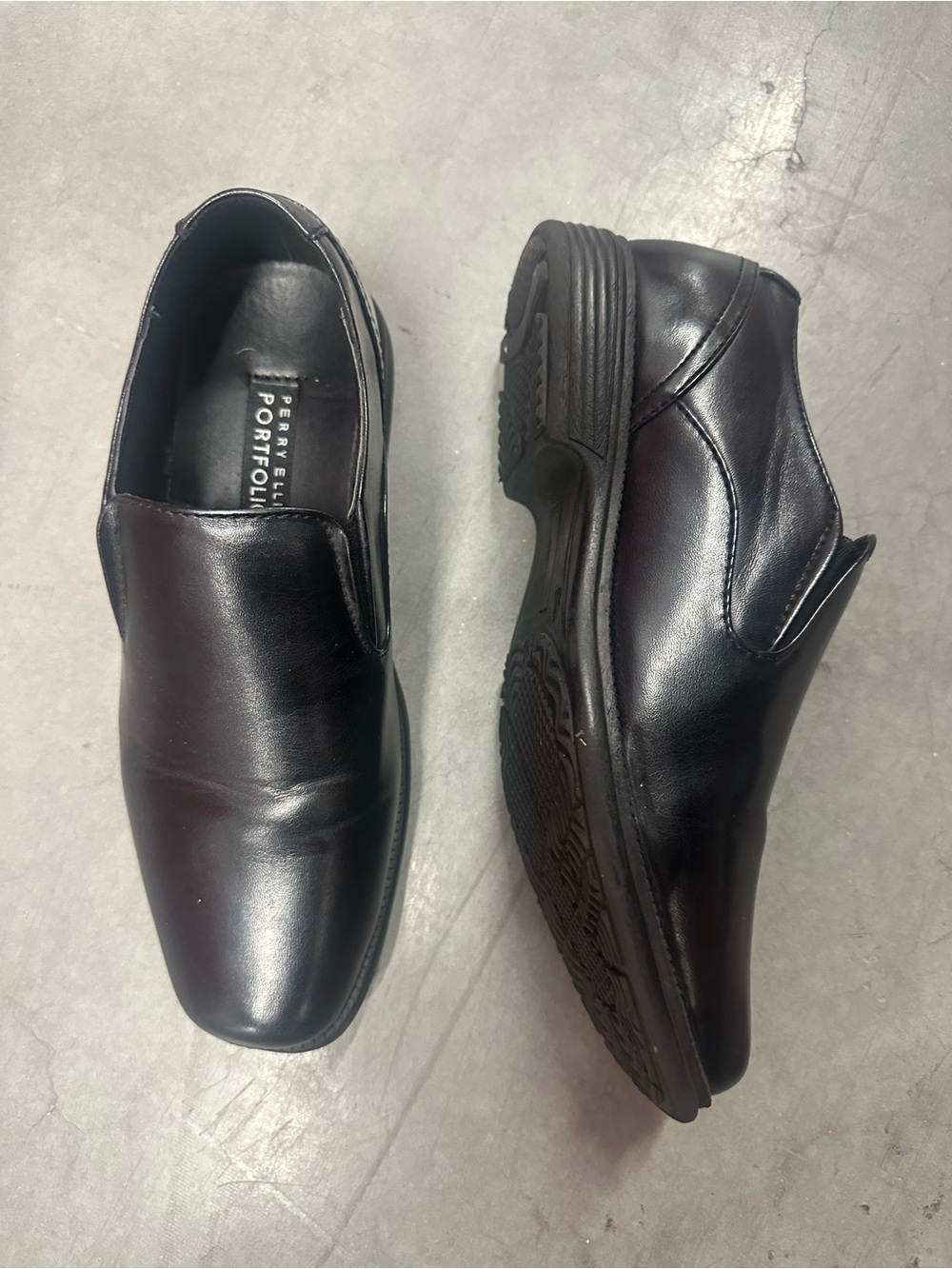 Perry Ellis Black Boys' Slip-On Dress Shoes